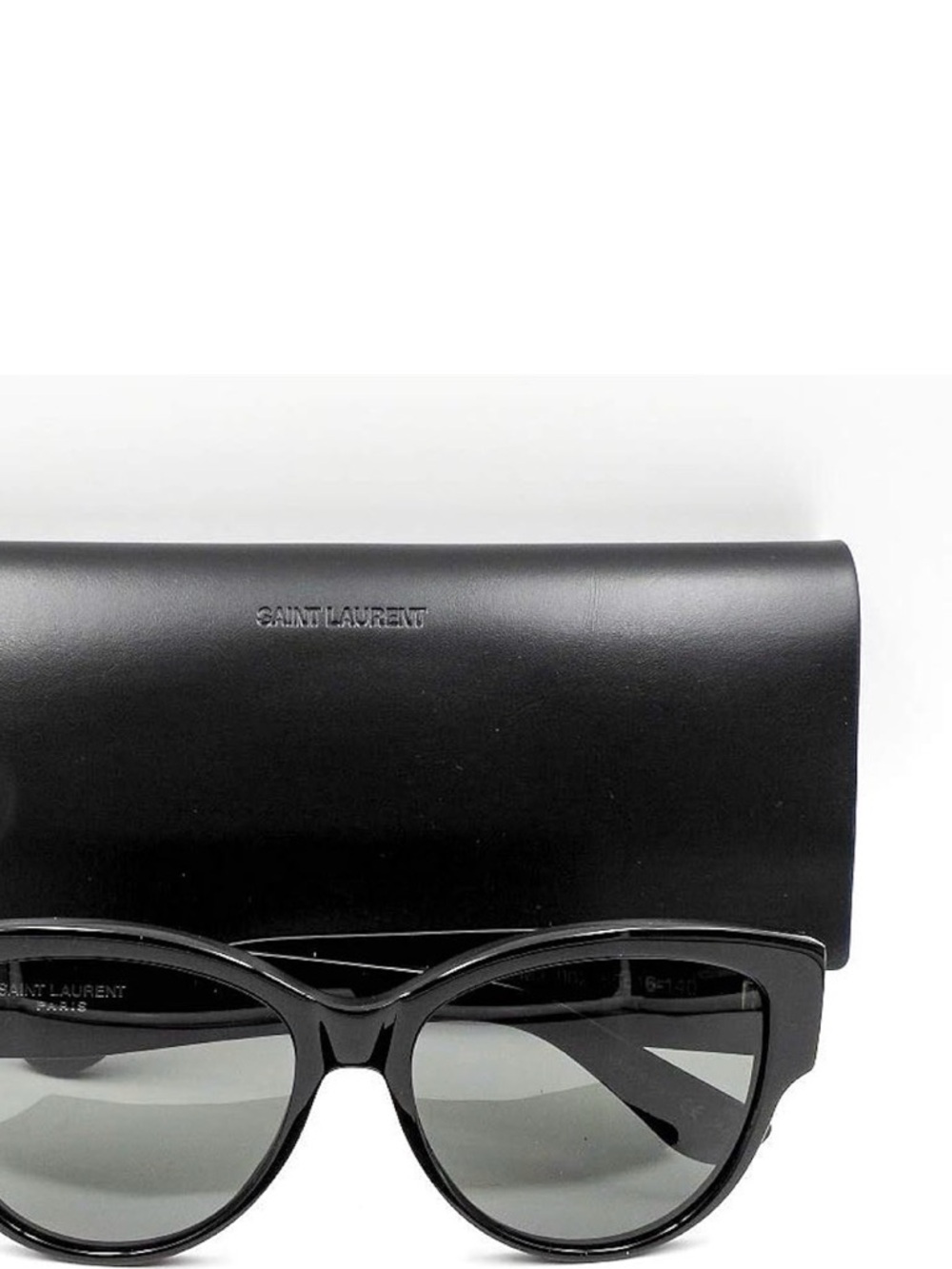 Saint Laurent Black Gloss Cat-Eye Sunglasses with Case WITH PRESCRIPTION